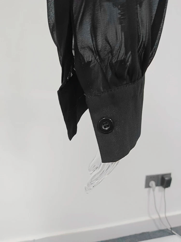 Solid Sheer Mesh Slimming Hooded Shirt | Tajstylo