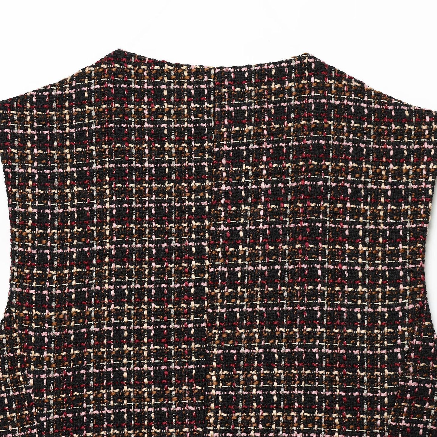 Plaid Belted Textured Vest | Tajstylo