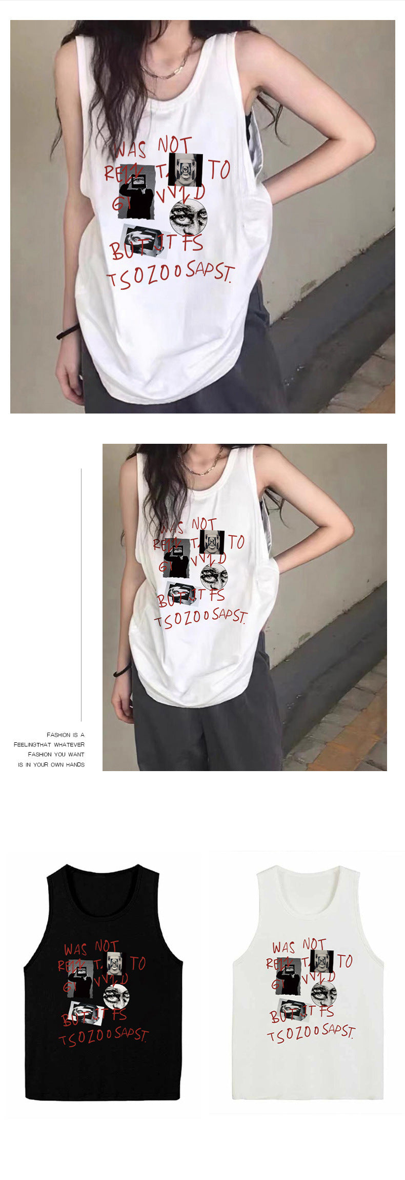 Printed Sleeveless Vest for Women | Tajstylo