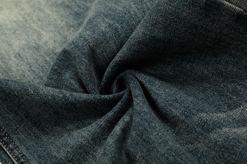 Denim Straight Leg Pants | Tajstylo