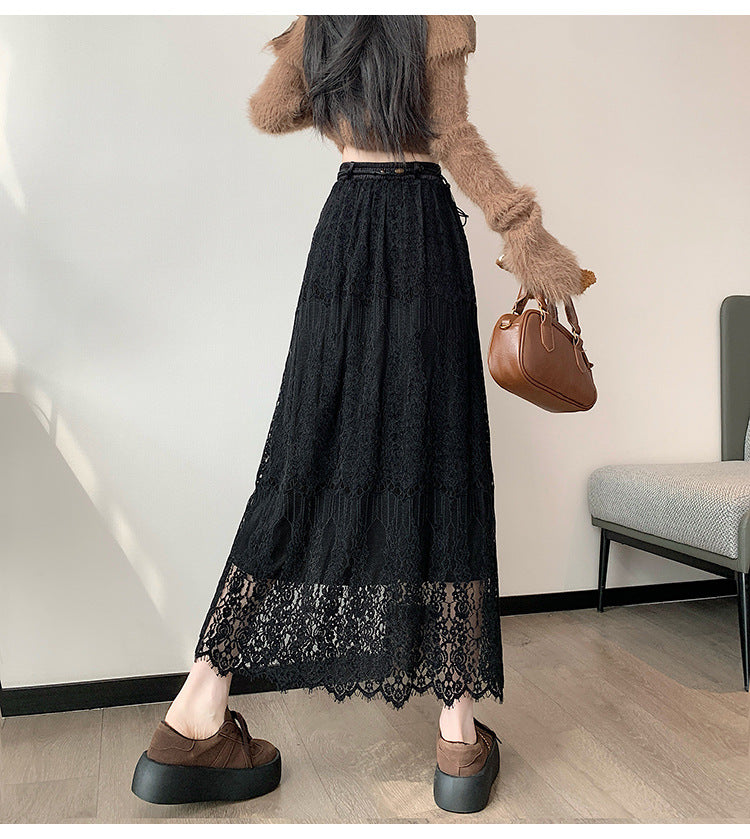 Lace Midi Skirt | Tajstylo