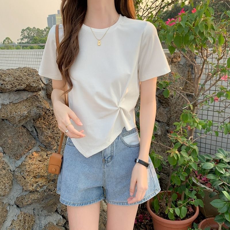 Slim Fit Short Sleeve Crop Top | Tajstylo