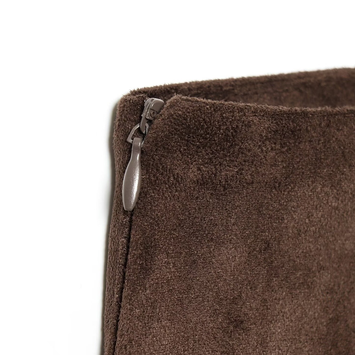 Asymmetric Suede Effect MIDI Skirt | Tajstylo