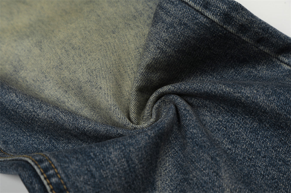 Casual Distressed Straight Leg Jeans | Tajstylo