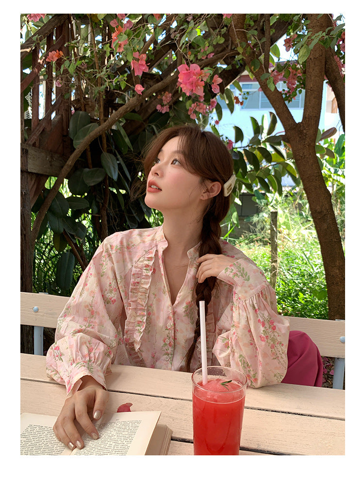 Floral Long Sleeve Shirt | Tajstylo