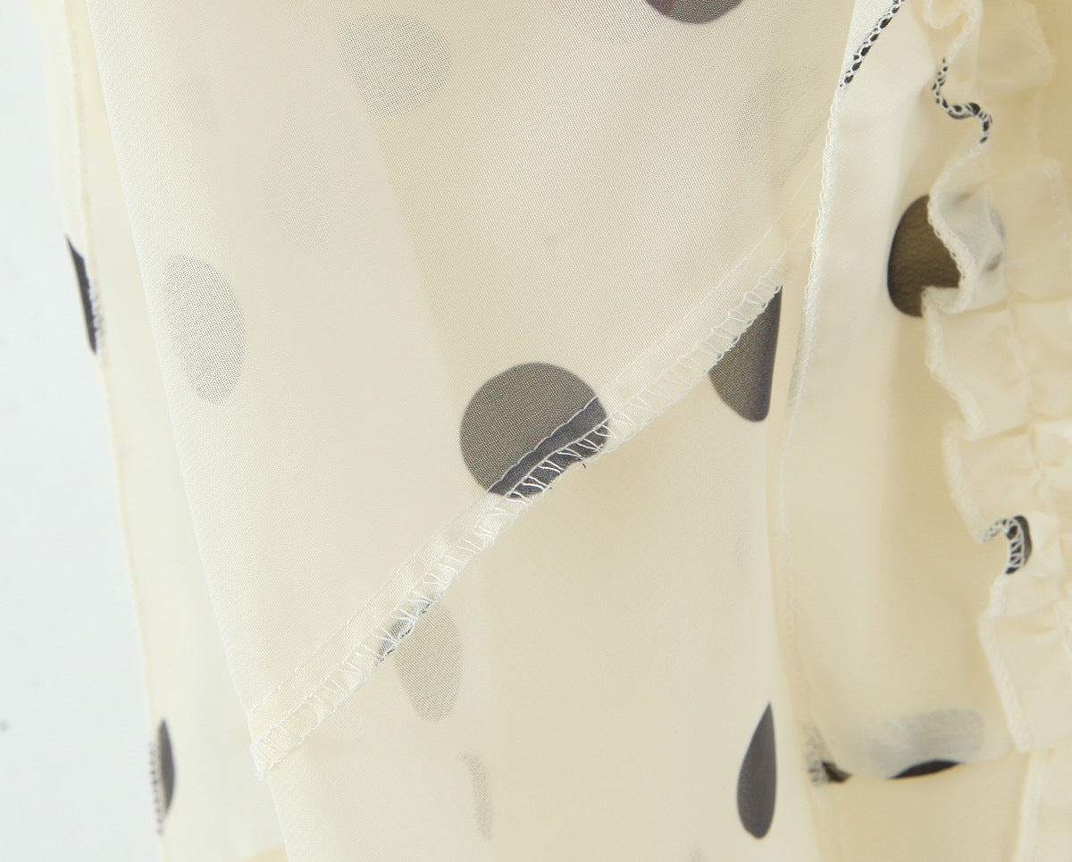 Wave Point Polka Dot Midi Skirt | Tajstylo