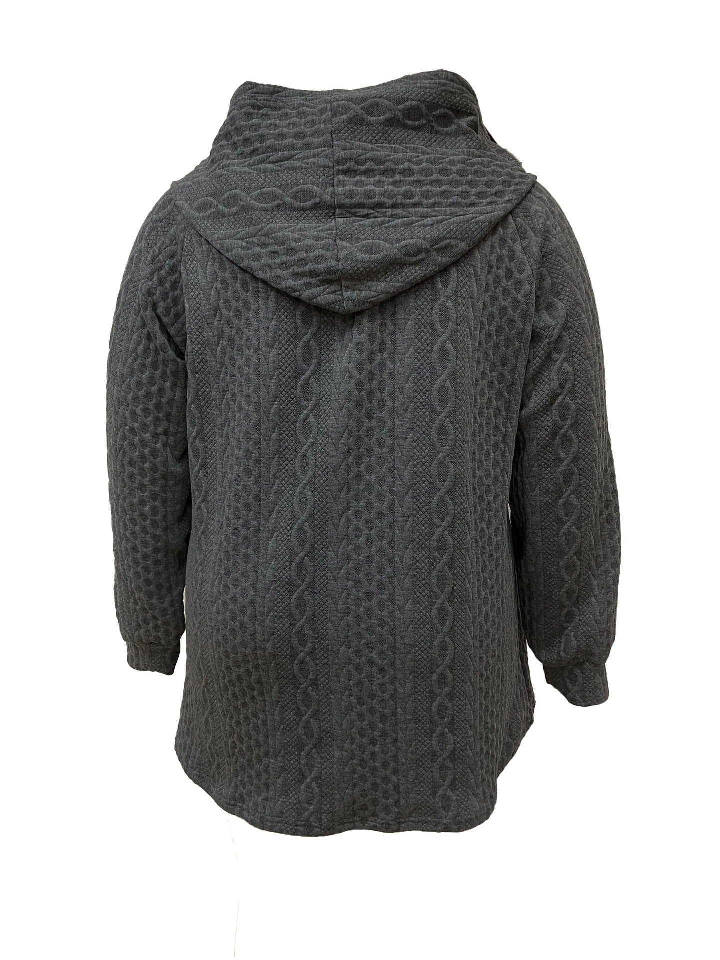 Solid Color Loose Zip Hoodie | Tajstylo