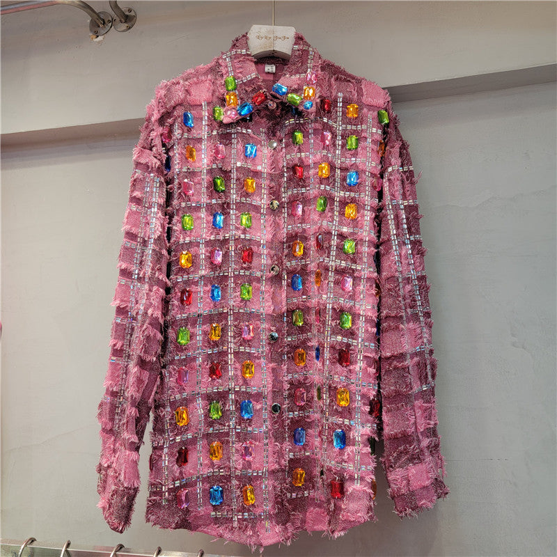 Colorful Studded Tassel Blouse | Tajstylo