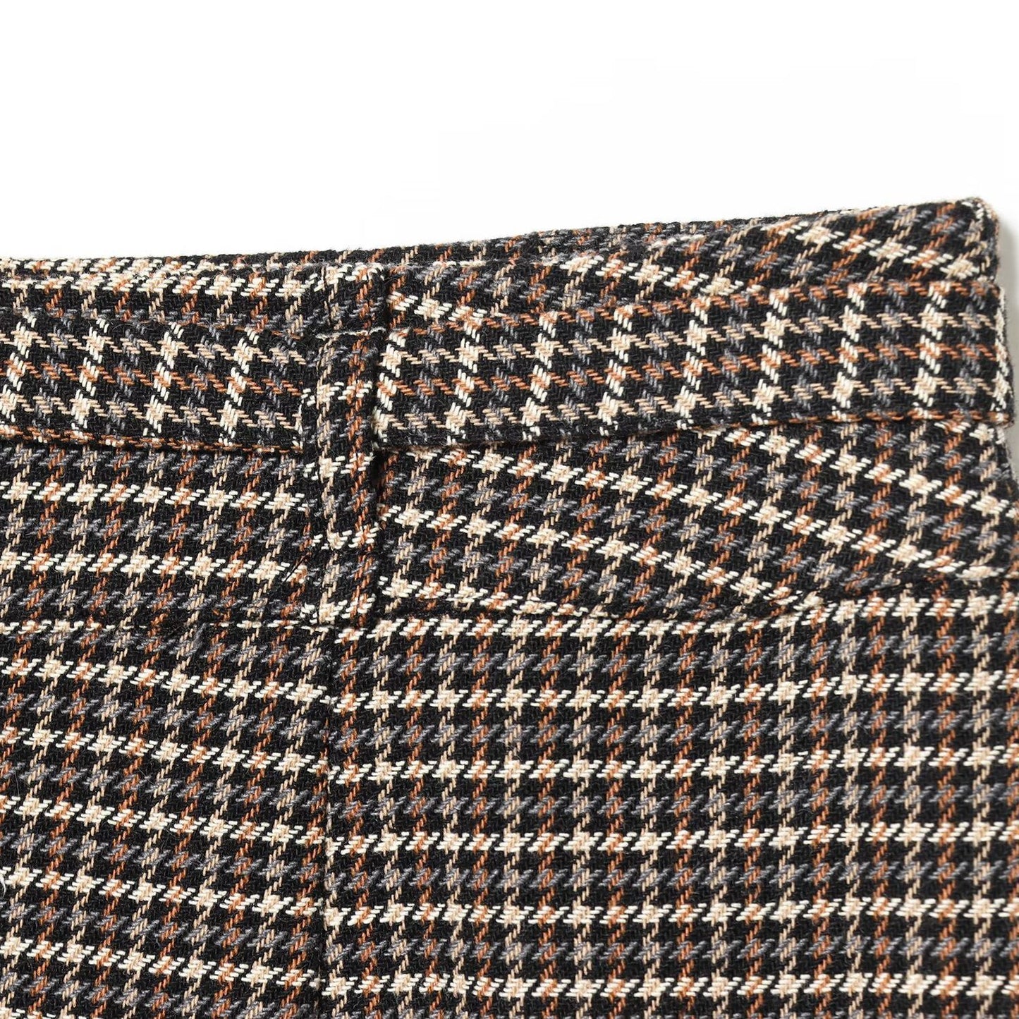 Houndstooth Jacket and Waistband Skirt Pants Set | Tajstylo