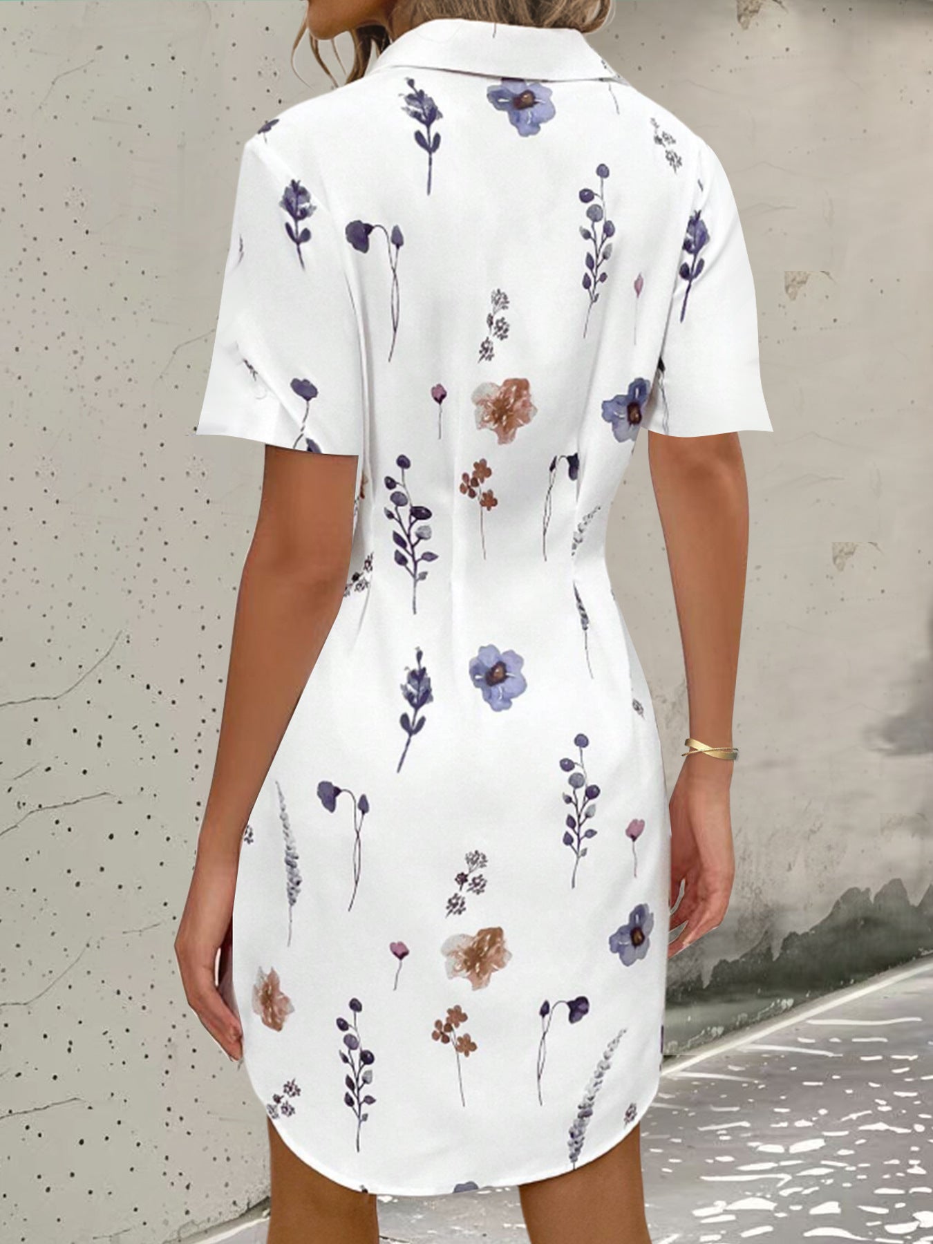 Printed Blouse Dress | Tajstylo