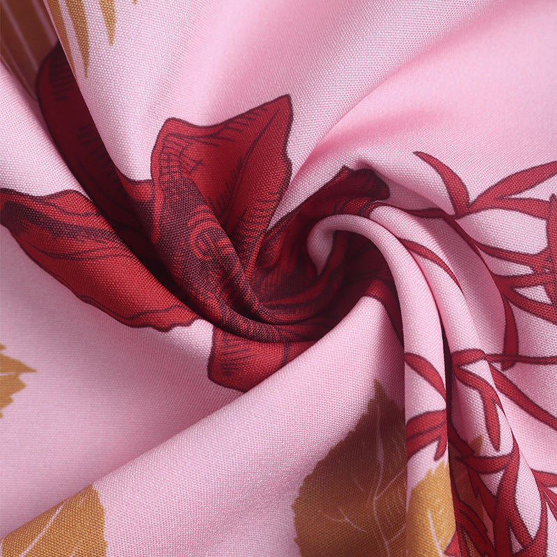 Lotus Leaf Layered Sleeve Printed Shirt | Tajstylo