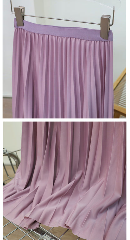 Solid Pleated Skirt for Women | Tajstylo