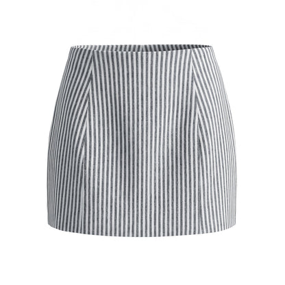 Sleeveless Vest and High Waist Skirt Set | Tajstylo
