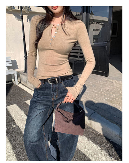 Long Sleeve Knit Top for Women | Tajstylo