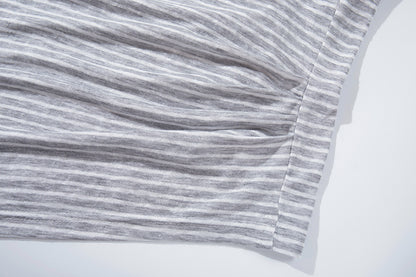 Stripe Graffiti Off Shoulder Long Sleeve Tee | Tajstylo