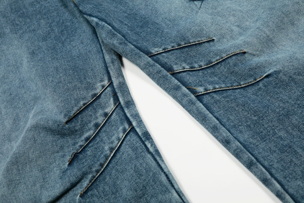 Washed Denim Pants | Tajstylo