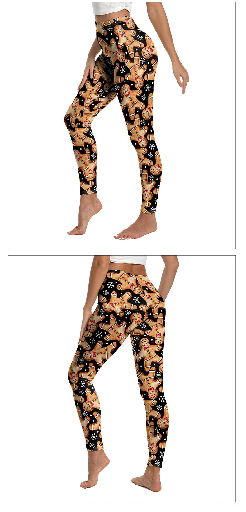Christmas Snowman Cookies Sports Leggings | Tajstylo