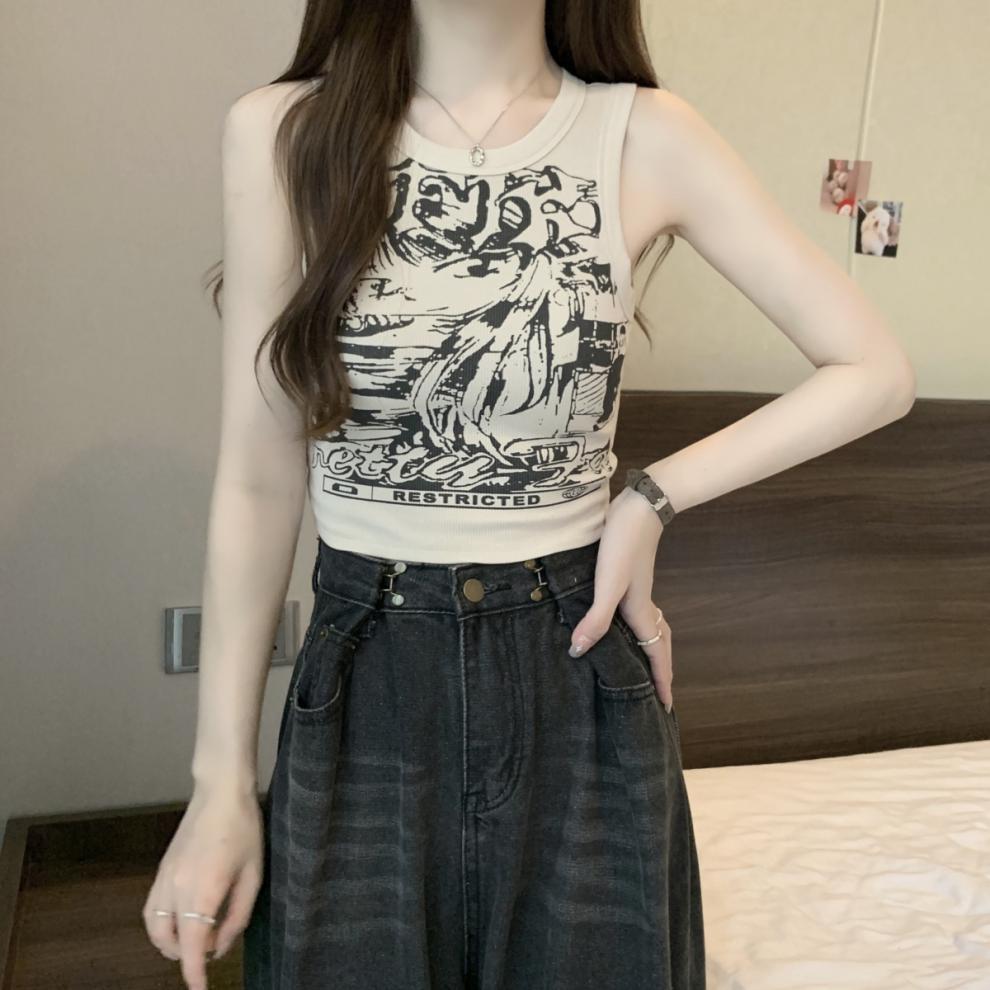 Cartoon Print Camisole Top | Tajstylo