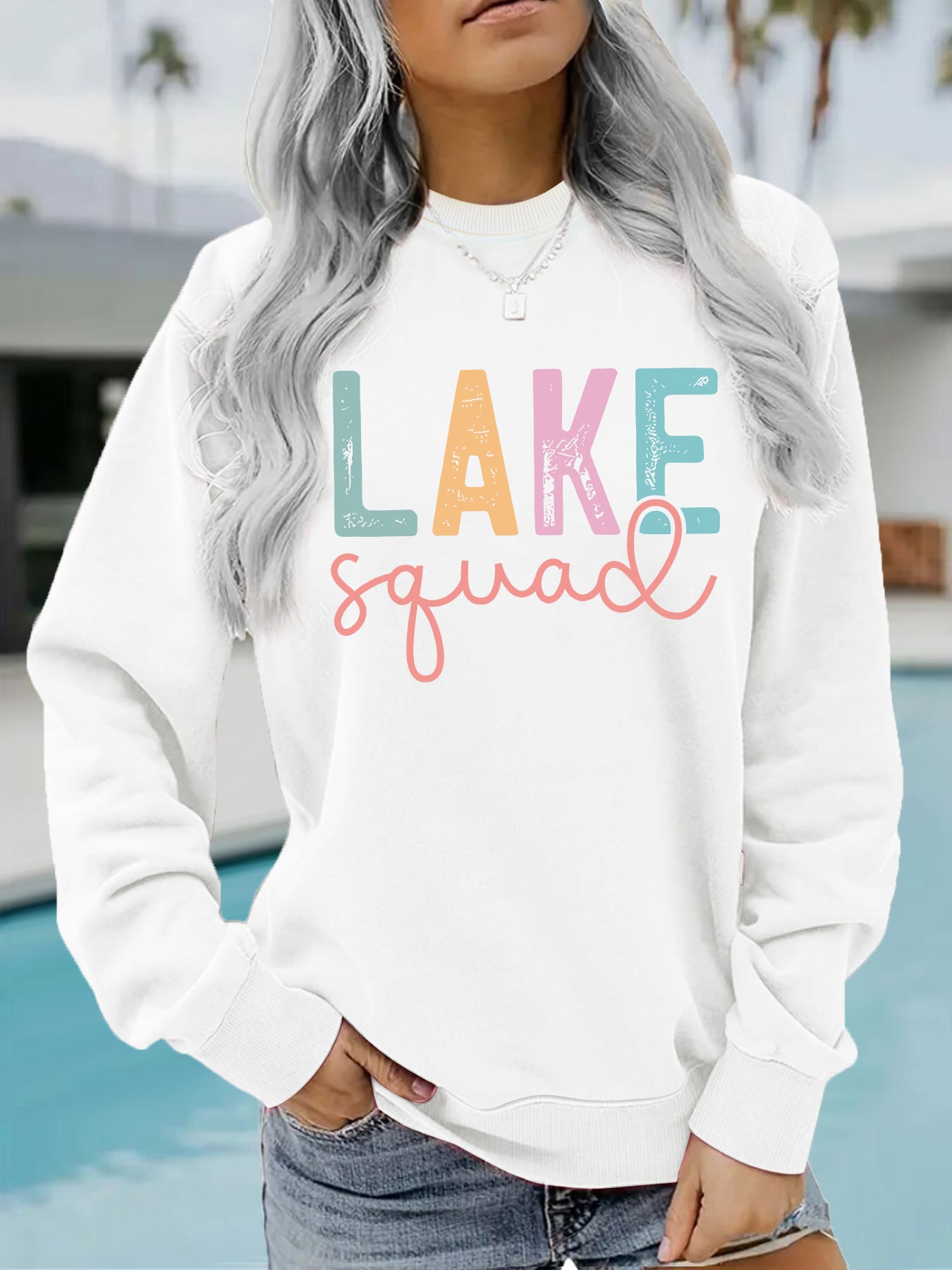 LAKE Printed Hoodie | Tajstylo