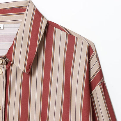 Back Strap Striped Shirt | Tajstylo