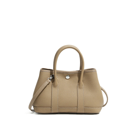 Women's Mini Genuine Cowhide Leather Handheld Crossbody Garden Bag – Front View | TajStylo