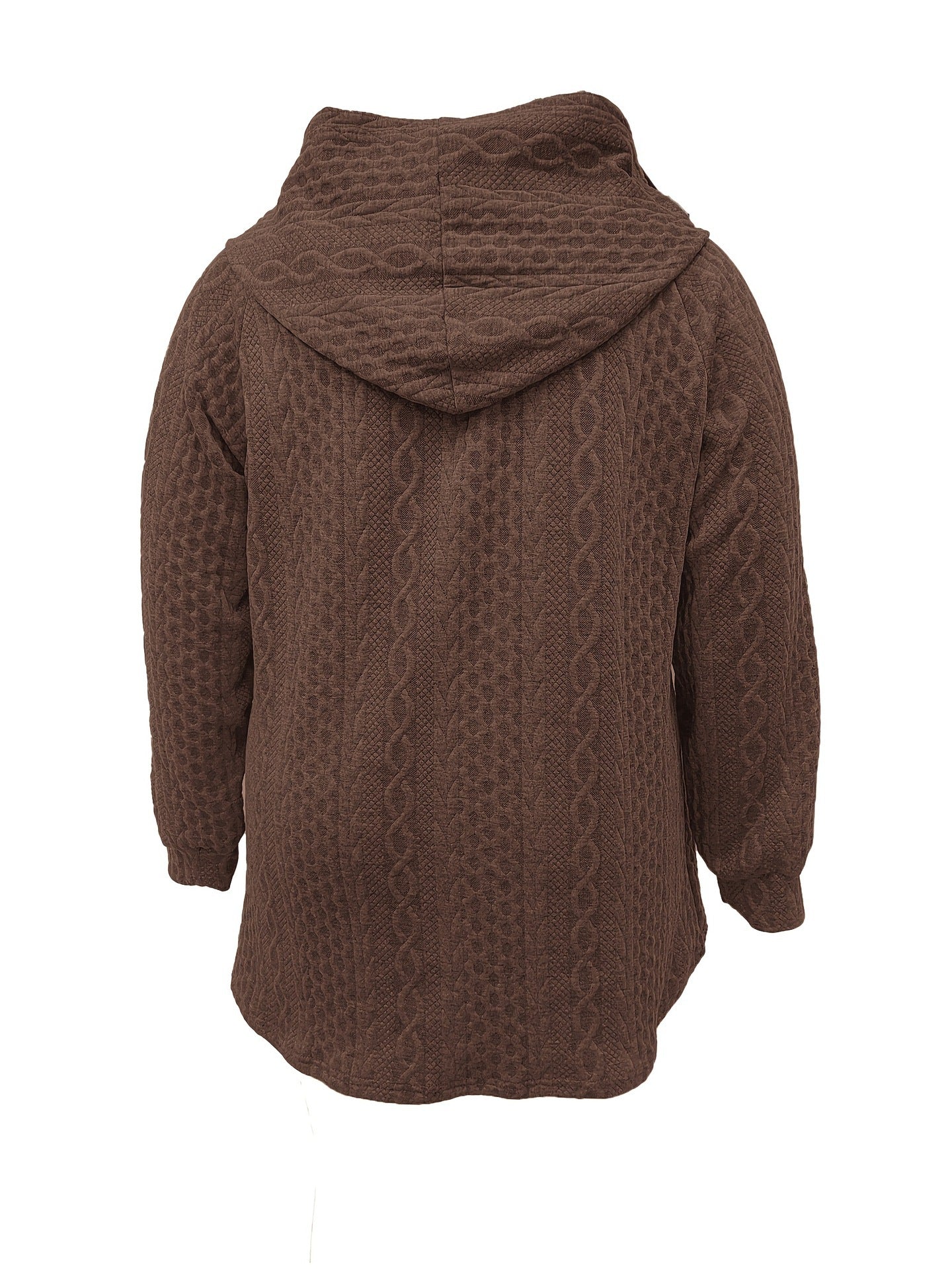 Solid Color Loose Zip Hoodie | Tajstylo