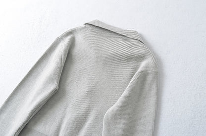 Zipper Lapel Long Sleeve Pocket Top | Tajstylo