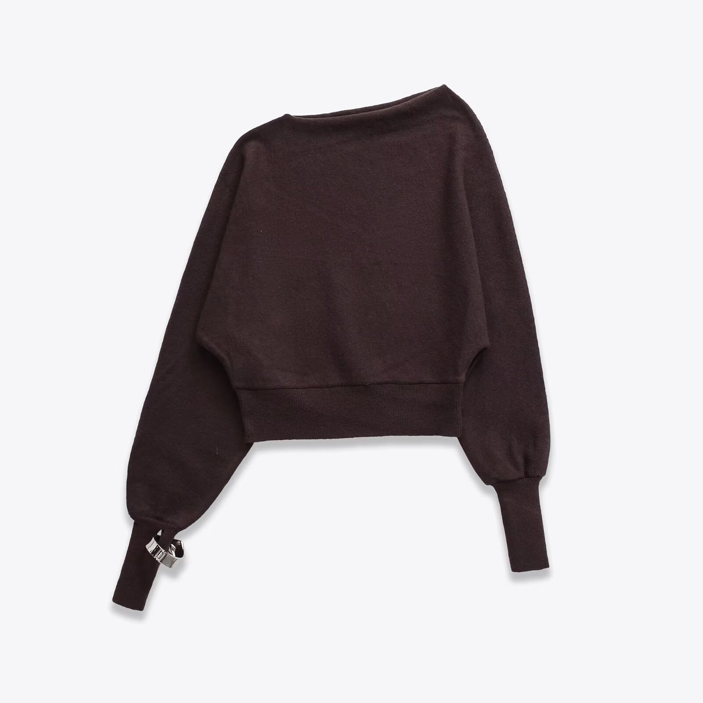 Asymmetric Bracelet Knit Sweater | Tajstylo