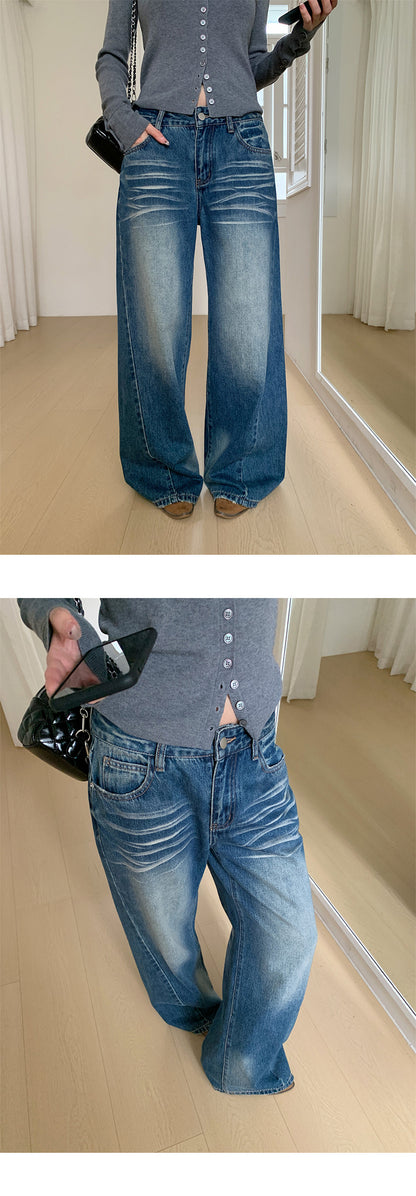 Distressed Wide Leg Jeans | Tajstylo