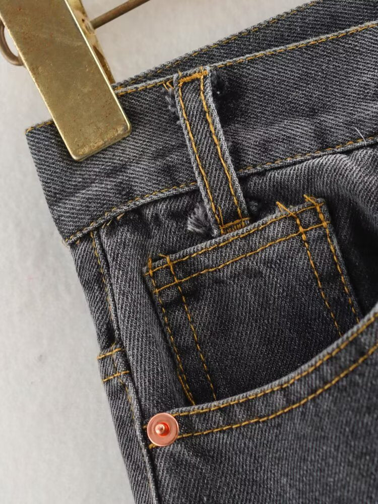 High Waist Wide Leg Denim Jeans | Tajstylo