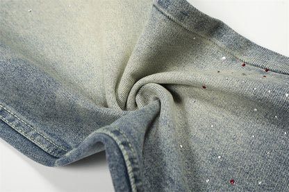White Washed Straight Fit Denim Jeans | Tajstylo