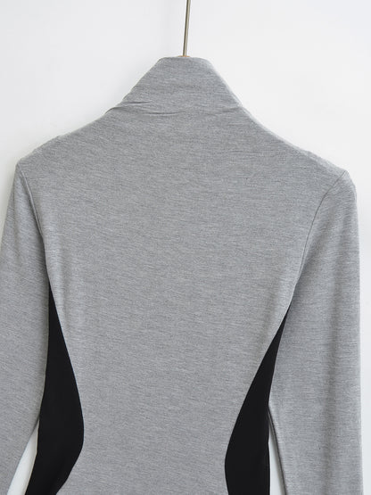 Elastic Waist Slimming Long Sleeve Top | Tajstylo
