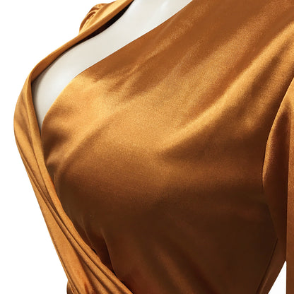 Deep V Neck Bandage Maxi Dress | Tajstylo