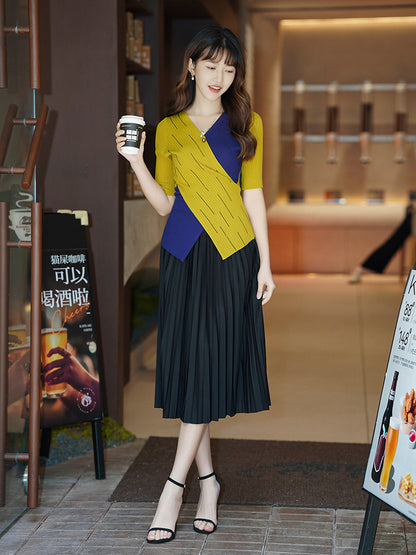 Solid Pleated Skirt for Women | Tajstylo