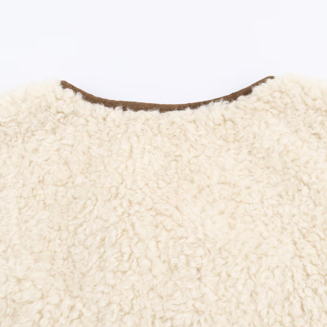 Lamb Fur Suede One-Piece Coat | Tajstylo