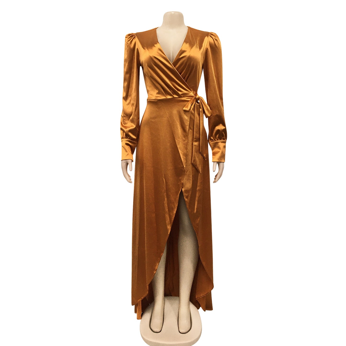 Deep V Neck Bandage Maxi Dress | Tajstylo
