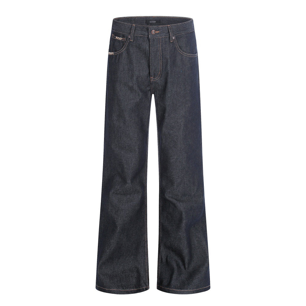 Woman wearing Micro Flared Denim Pants in a stylish setting