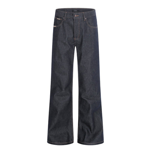 Woman wearing Micro Flared Denim Pants in a stylish setting