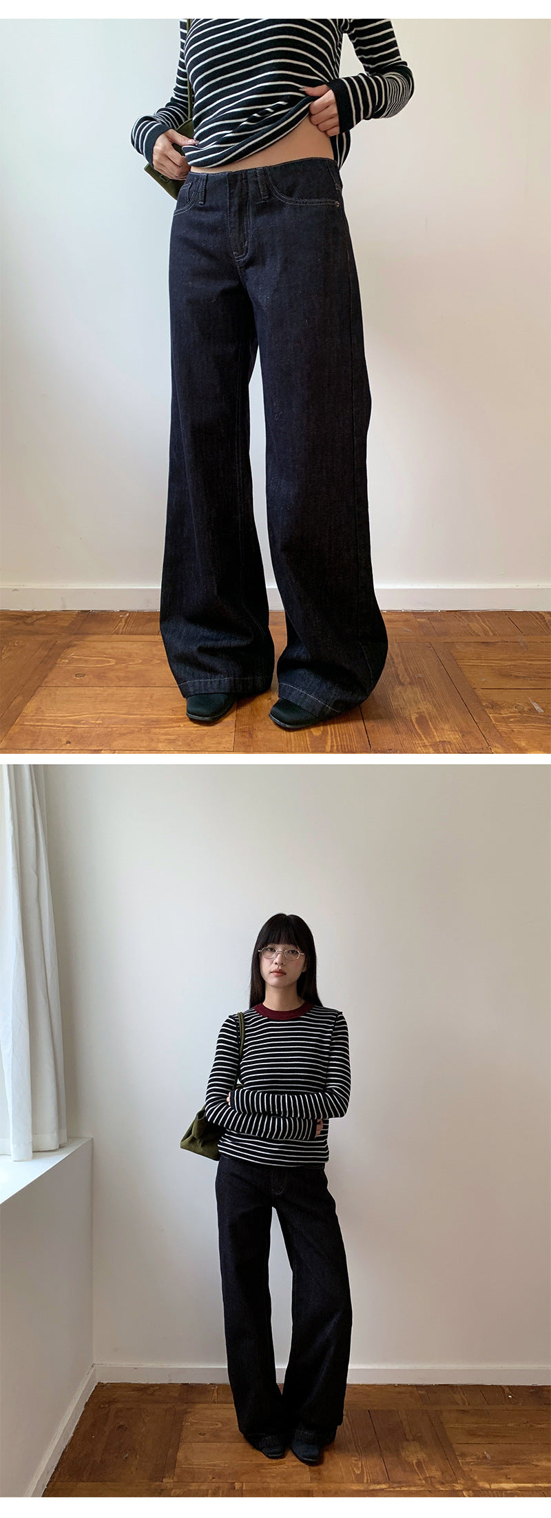 Low Waist Flared Denim Jeans | Tajstylo