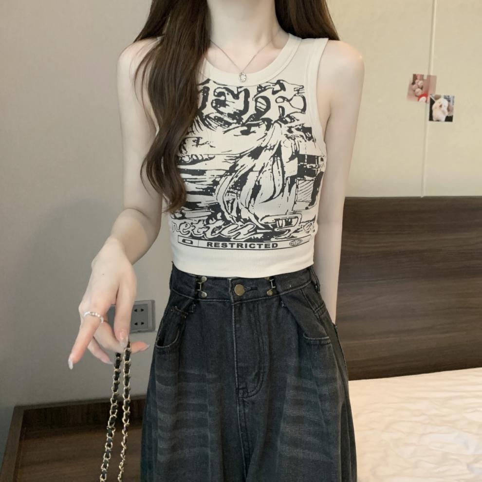 Cartoon Print Camisole Top | Tajstylo