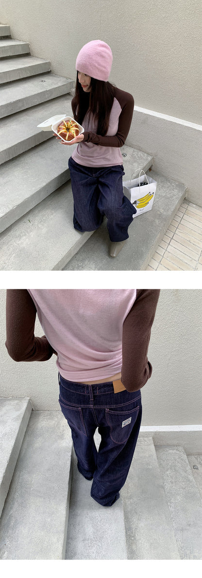 Retro Wide Leg Jeans | Tajstylo