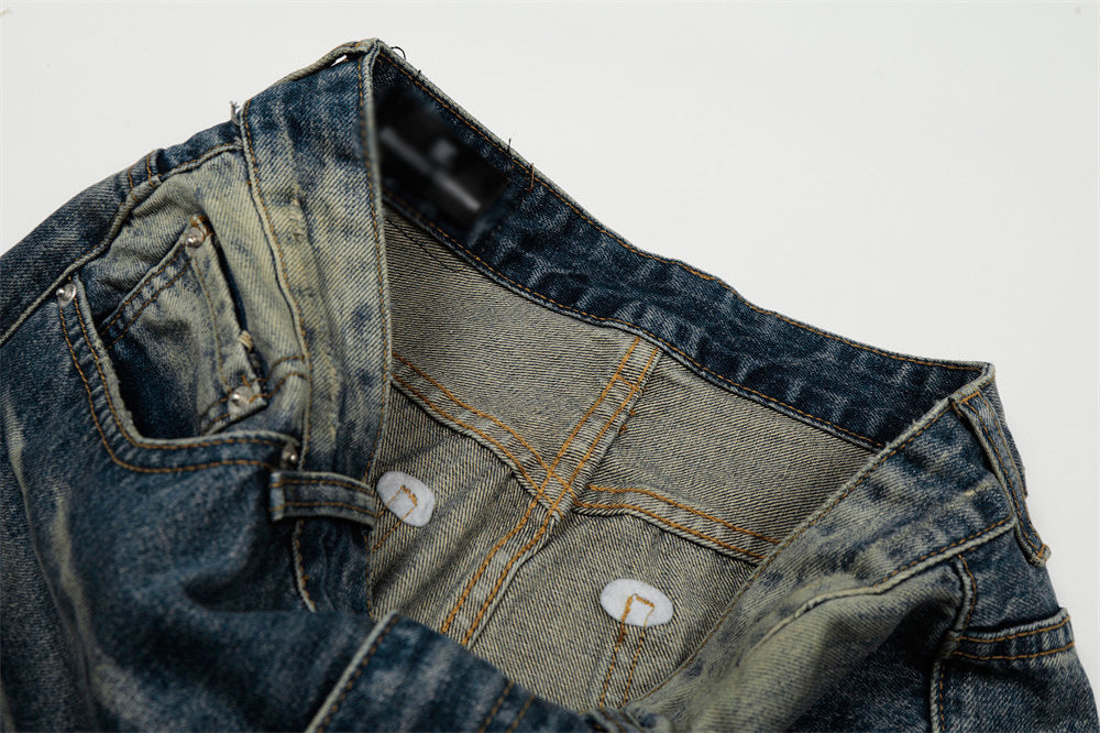 Casual Distressed Straight Leg Jeans | Tajstylo
