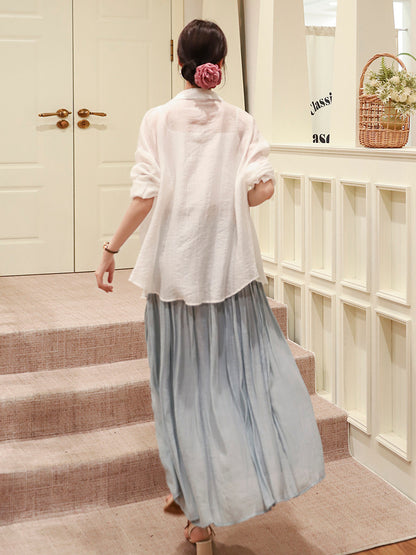 Belt Double Pocket Skirt | Tajstylo