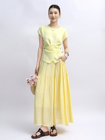 Belt Double Pocket Skirt | Tajstylo