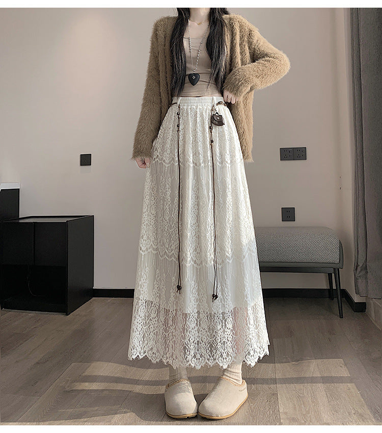 Lace Midi Skirt | Tajstylo