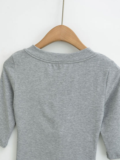 V-Neck Short Sleeve Top for Women | Tajstylo