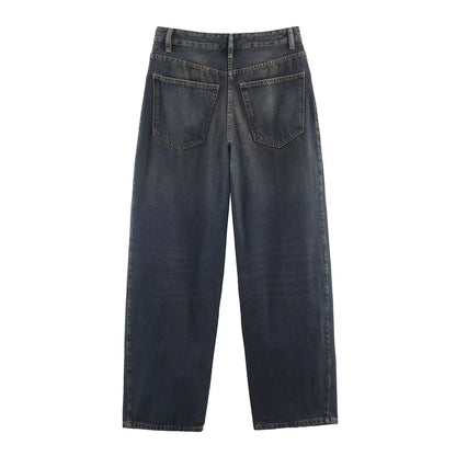 Loose Bucket Shape Low Waist Jeans | Tajstylo