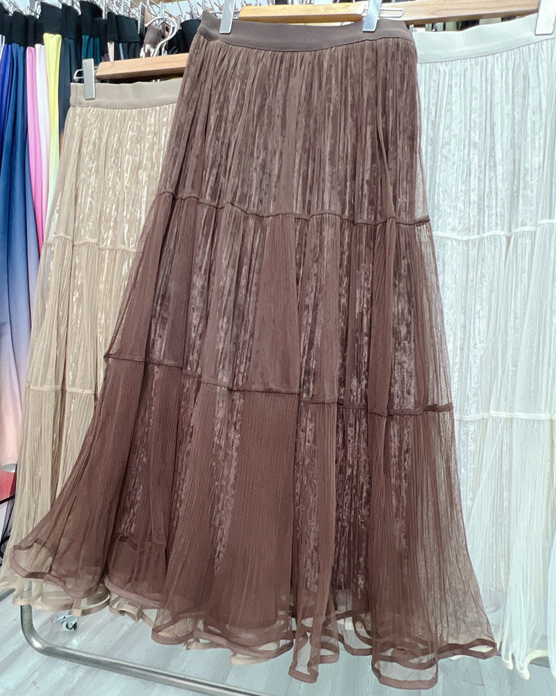 High Waisted A-Line Skirt | Tajstylo