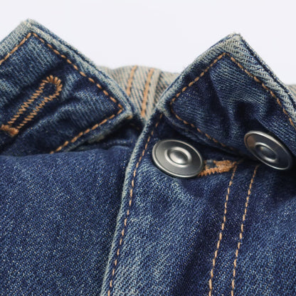 High Waist Long Polyester Jeans | Tajstylo
