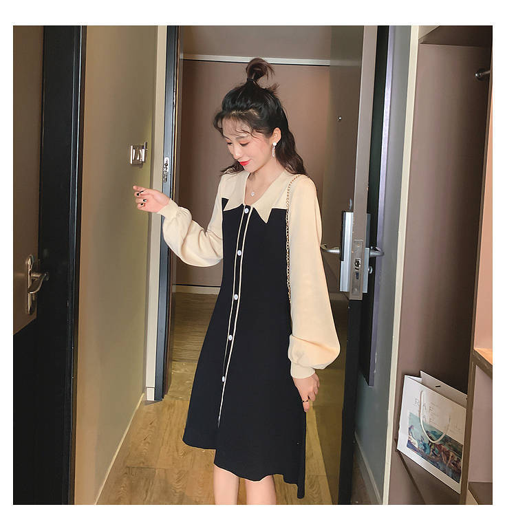 Avocado Green Long Sleeve Polo Dress | Tajstylo